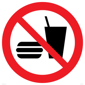 P022 Prohibition: No eating or drinking
